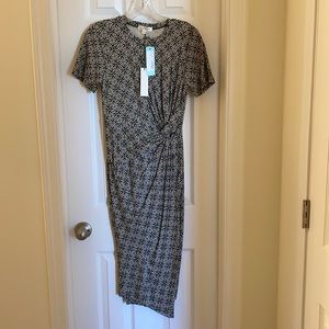 Nine Britton Olive Mehira Brushed Knit Midi Dress